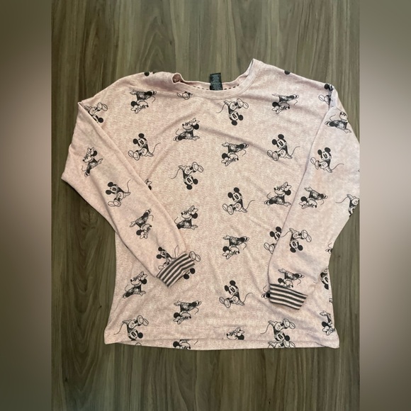 Disney Pink and Black Mickey and Minnie Mouse Pajamas set size S - Picture 5 of 6